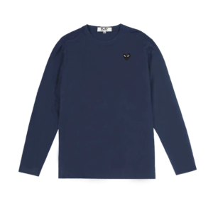 CDG Play Long Sleeve Overlapping Heart White & Blue