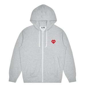 PLAY INVADERS ZIP HOODIE (GREY)